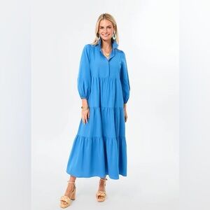 Tuckernuck Pomander Place Cyprus Blue Mabel Maxi Dress